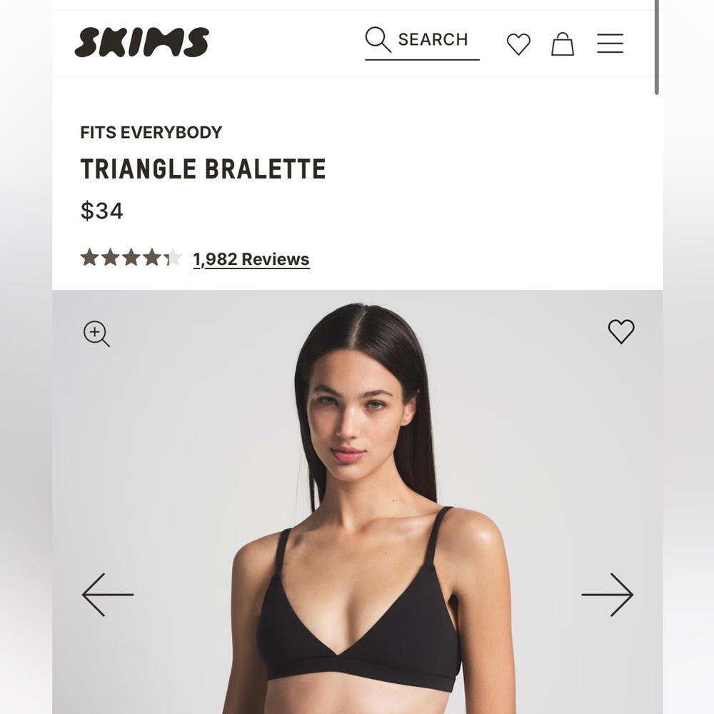 SKIMS Triangle bralette EUC